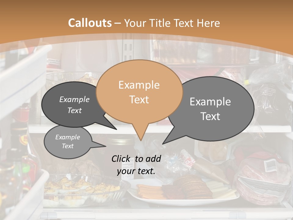 Party Products Refrigerator PowerPoint Template