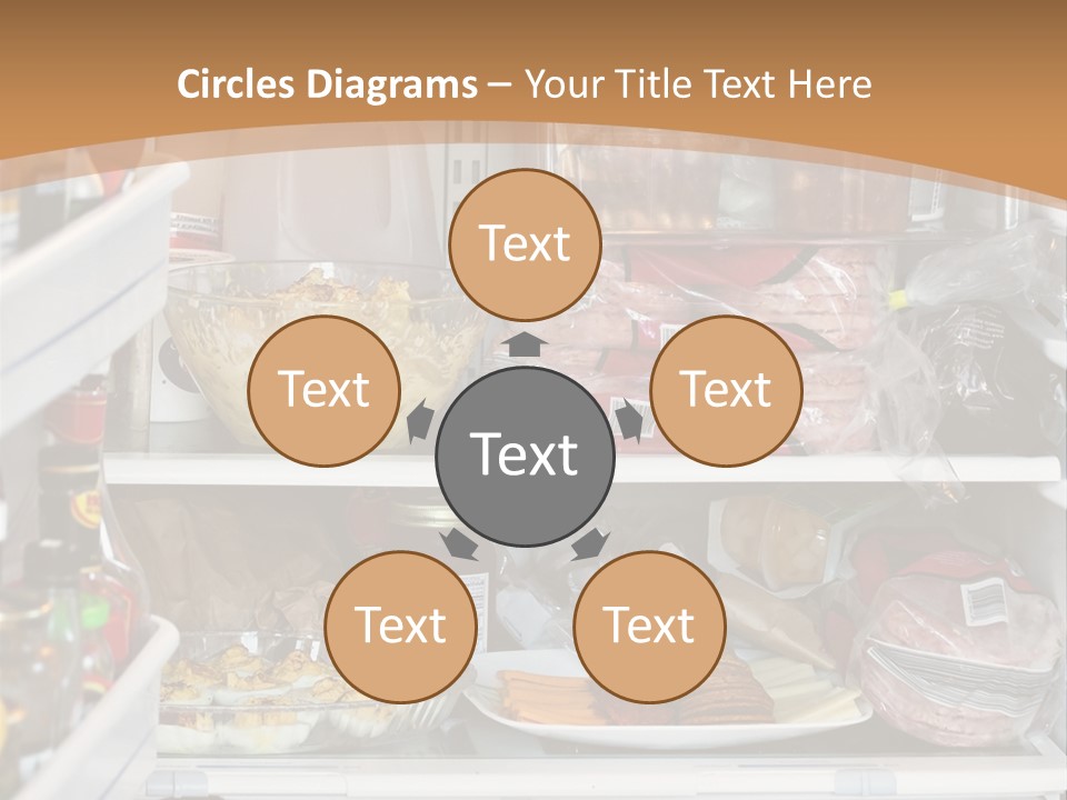Party Products Refrigerator PowerPoint Template