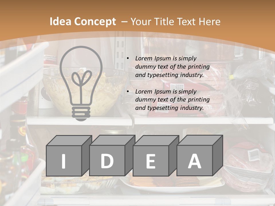 Party Products Refrigerator PowerPoint Template