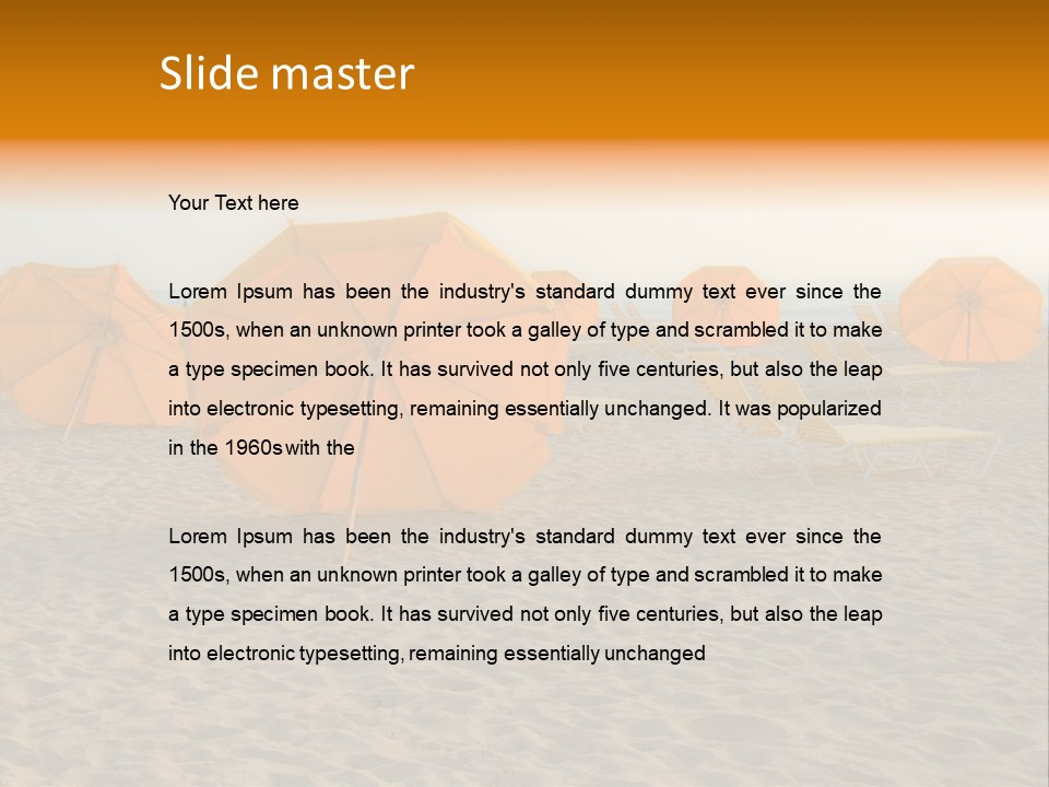 Relaxation Sand Places PowerPoint Template