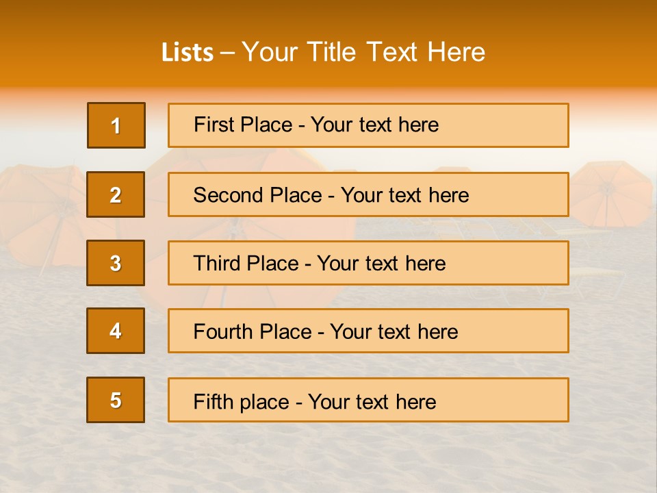 Relaxation Sand Places PowerPoint Template