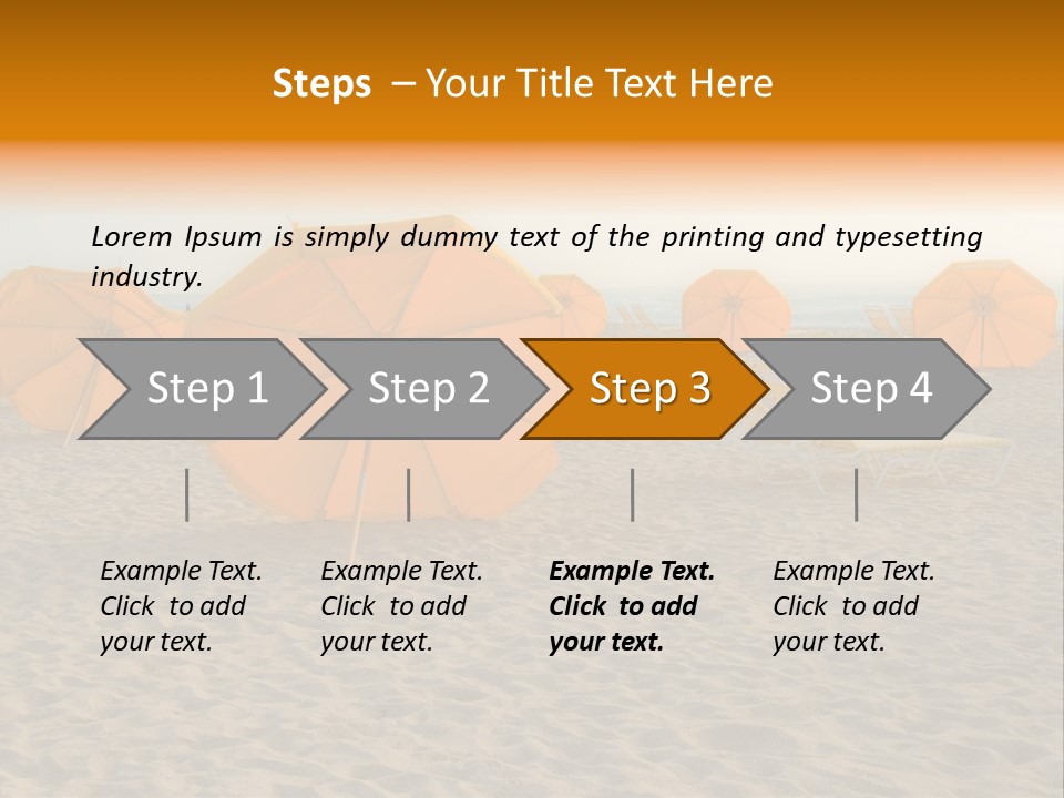 Relaxation Sand Places PowerPoint Template