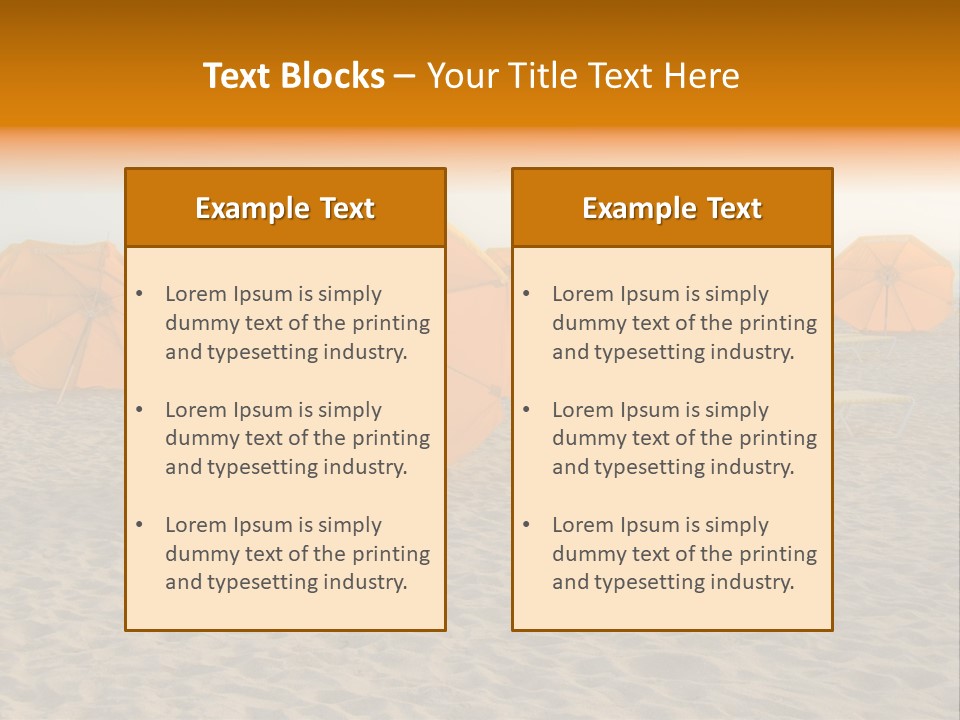 Relaxation Sand Places PowerPoint Template
