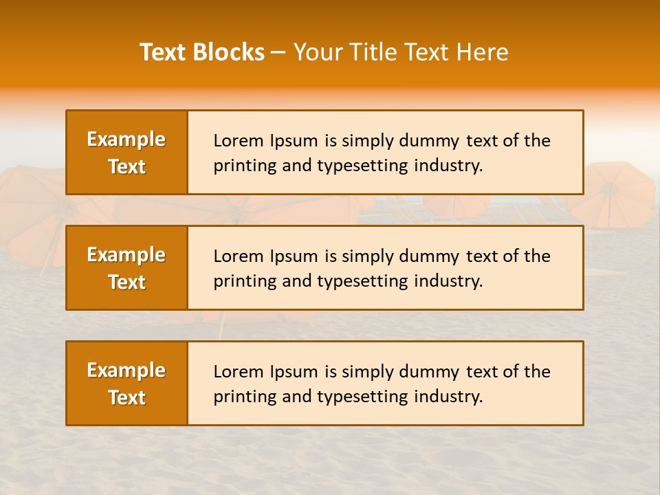 Relaxation Sand Places PowerPoint Template
