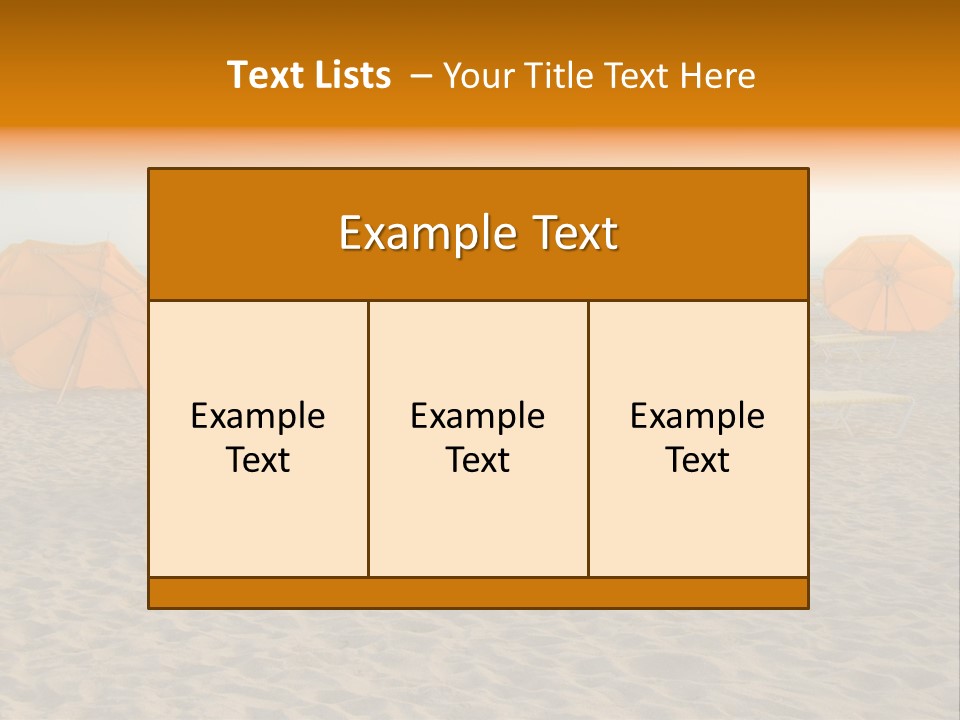 Relaxation Sand Places PowerPoint Template