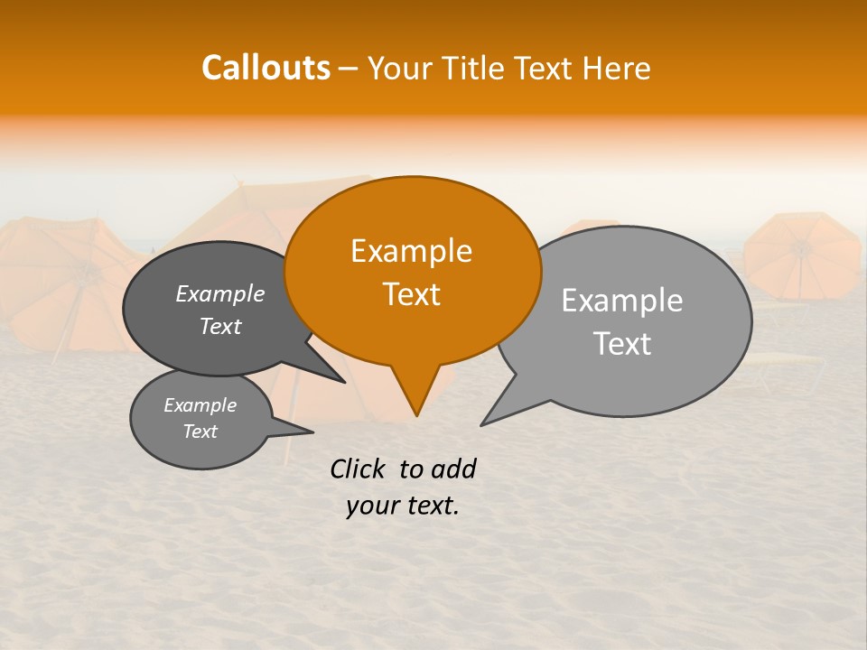 Relaxation Sand Places PowerPoint Template