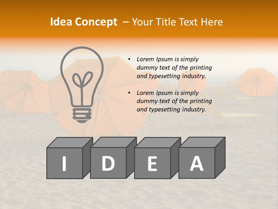 Relaxation Sand Places PowerPoint Template