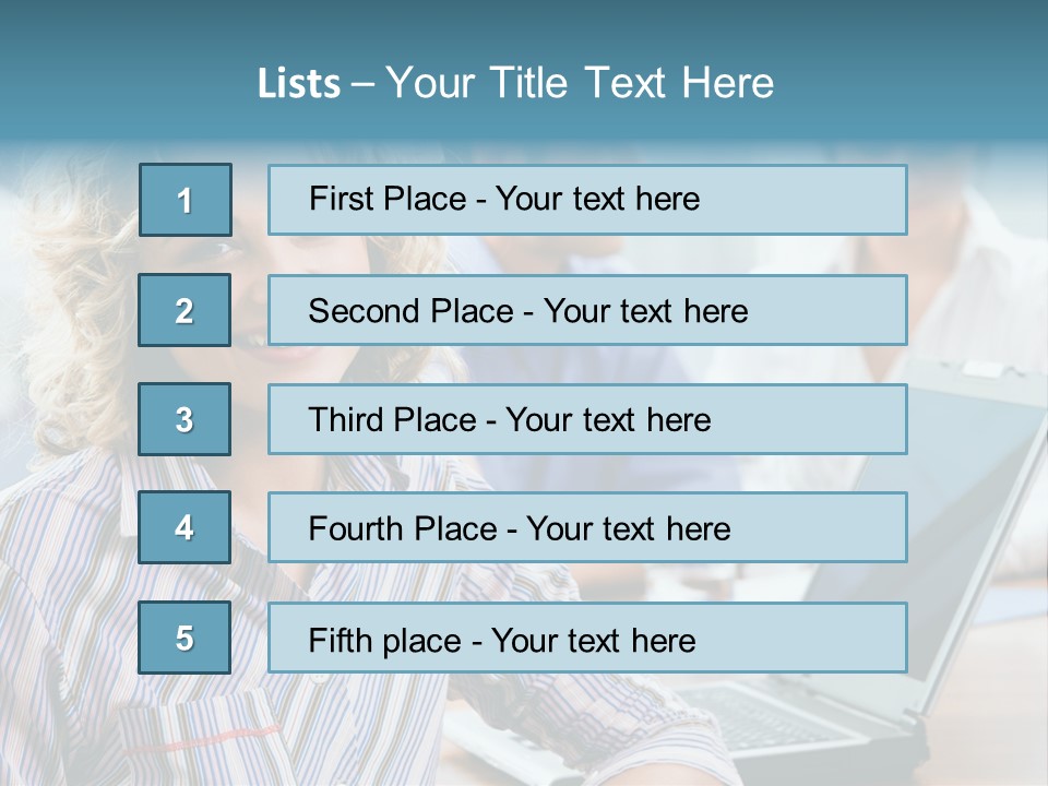 A Woman Sitting In Front Of A Laptop Computer PowerPoint Template