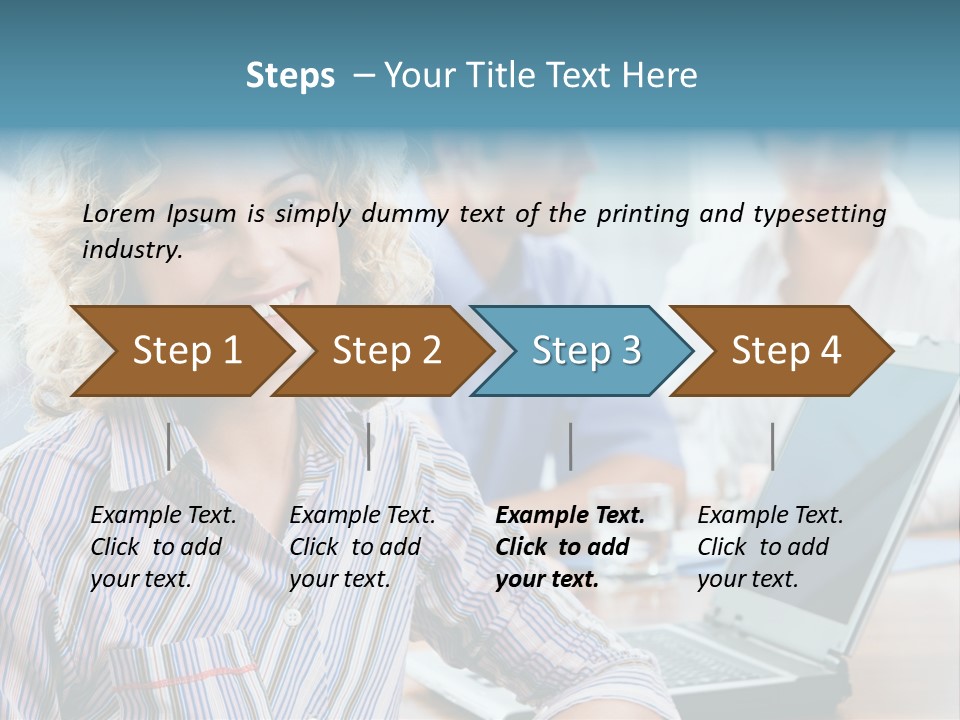 A Woman Sitting In Front Of A Laptop Computer PowerPoint Template
