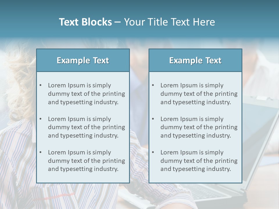 A Woman Sitting In Front Of A Laptop Computer PowerPoint Template