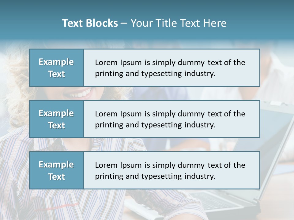 A Woman Sitting In Front Of A Laptop Computer PowerPoint Template