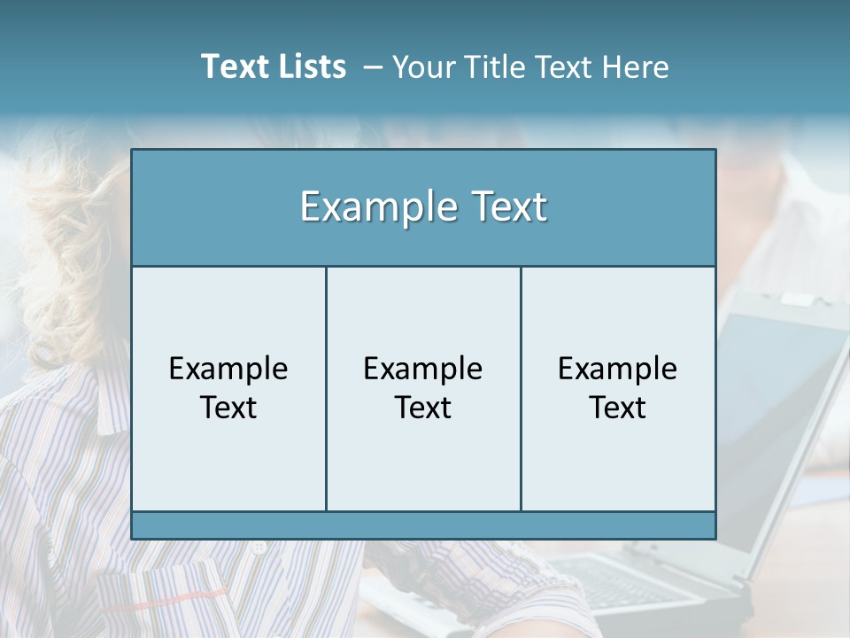 A Woman Sitting In Front Of A Laptop Computer PowerPoint Template