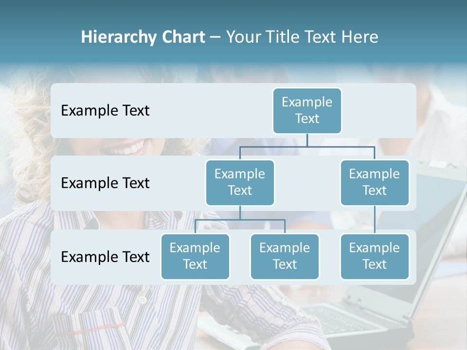 A Woman Sitting In Front Of A Laptop Computer PowerPoint Template