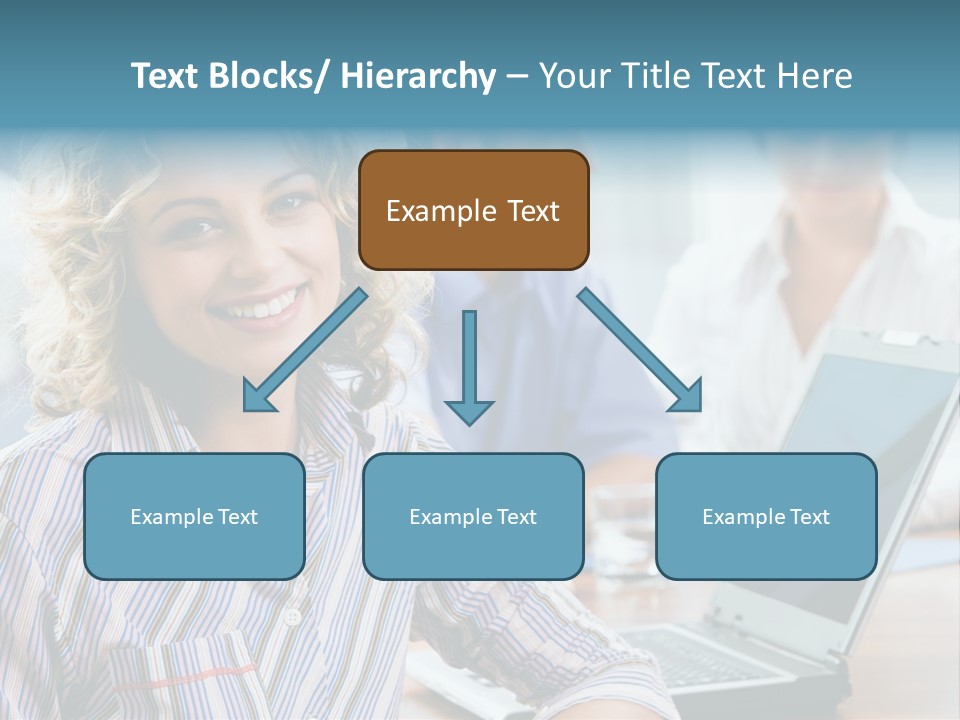 A Woman Sitting In Front Of A Laptop Computer PowerPoint Template