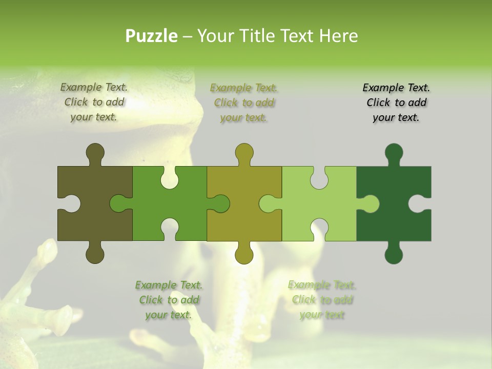 A Green Frog Sitting On Top Of A Leaf PowerPoint Template