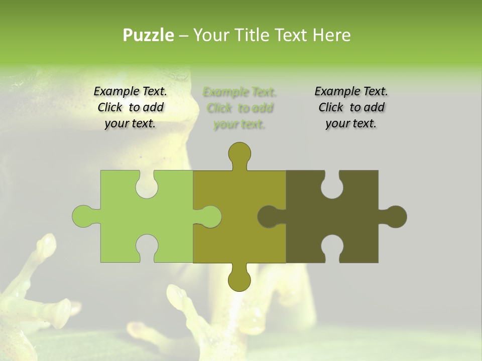 A Green Frog Sitting On Top Of A Leaf PowerPoint Template