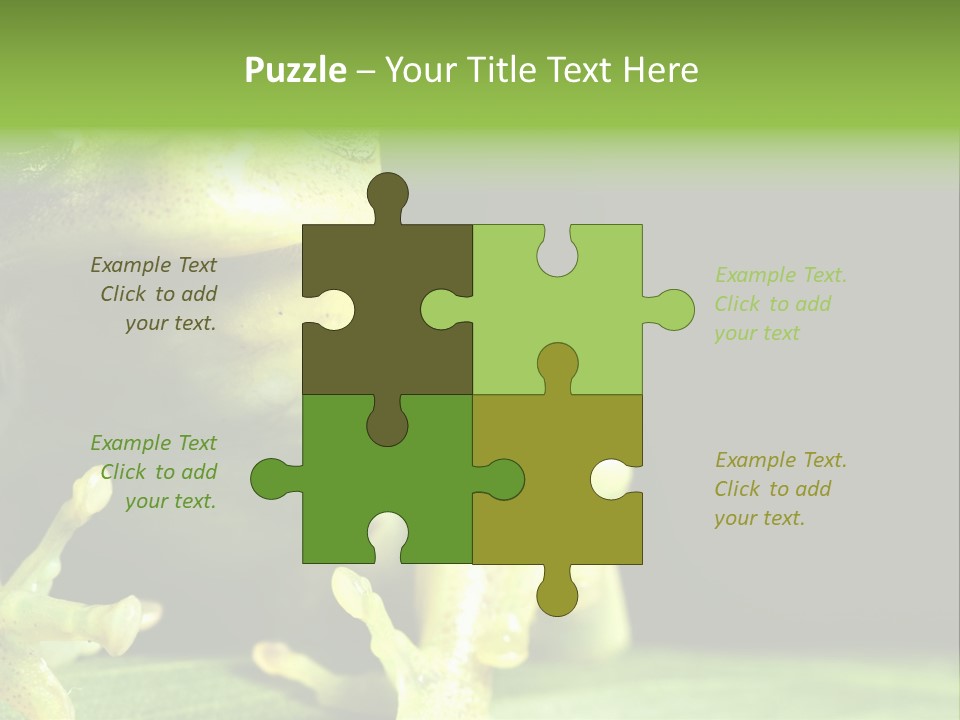 A Green Frog Sitting On Top Of A Leaf PowerPoint Template