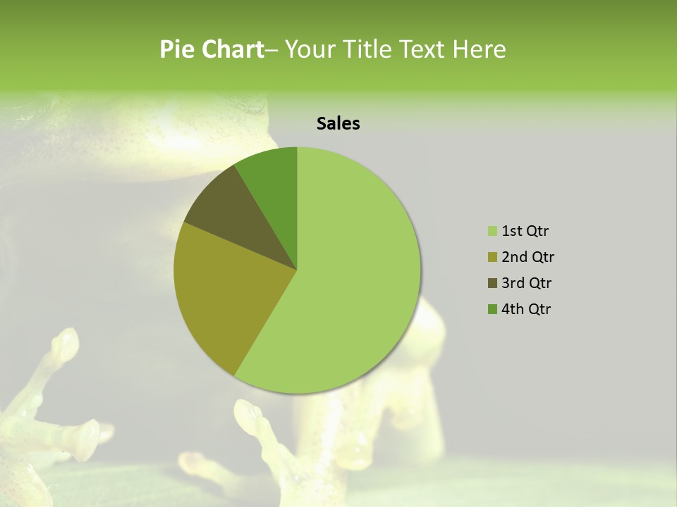 A Green Frog Sitting On Top Of A Leaf PowerPoint Template