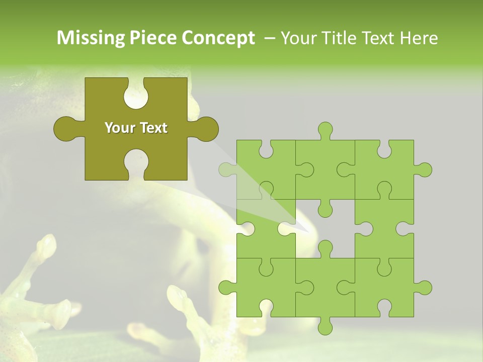 A Green Frog Sitting On Top Of A Leaf PowerPoint Template