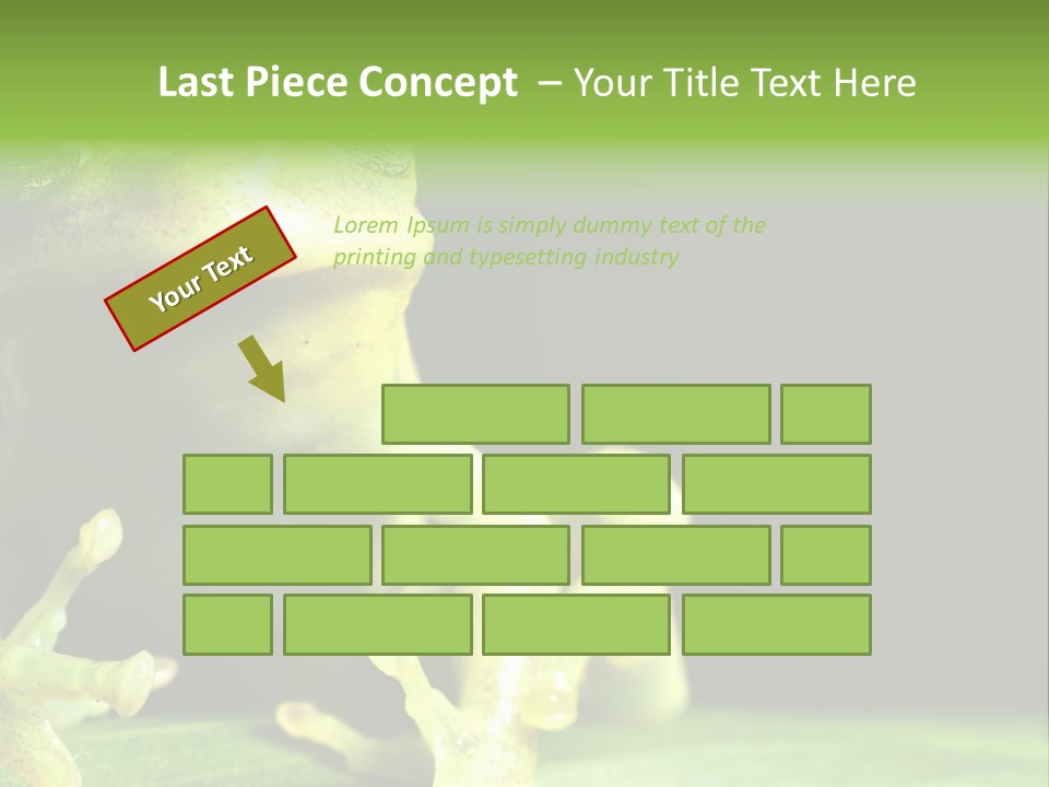 A Green Frog Sitting On Top Of A Leaf PowerPoint Template