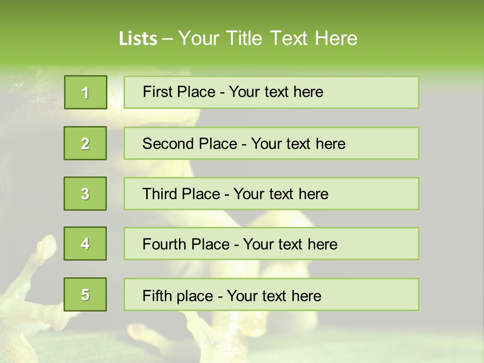 A Green Frog Sitting On Top Of A Leaf PowerPoint Template