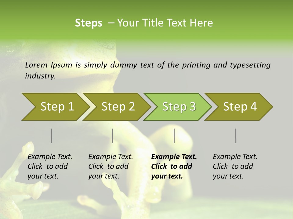 A Green Frog Sitting On Top Of A Leaf PowerPoint Template