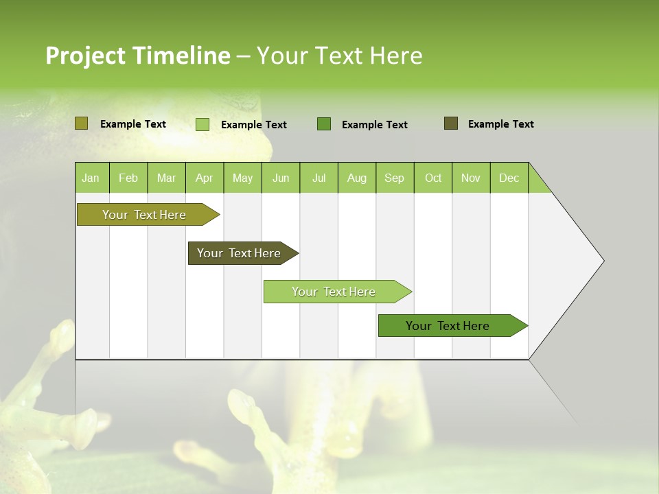 A Green Frog Sitting On Top Of A Leaf PowerPoint Template