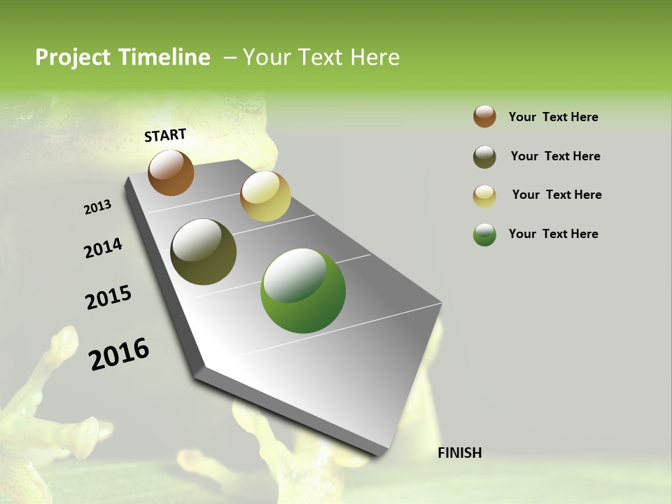 A Green Frog Sitting On Top Of A Leaf PowerPoint Template