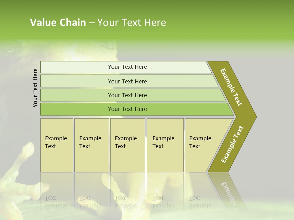 A Green Frog Sitting On Top Of A Leaf PowerPoint Template