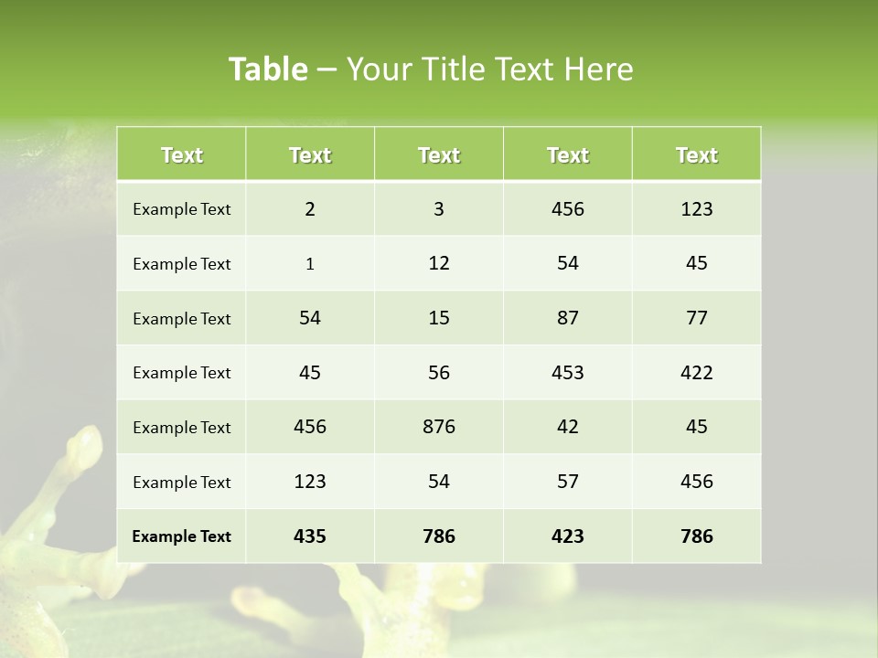 A Green Frog Sitting On Top Of A Leaf PowerPoint Template
