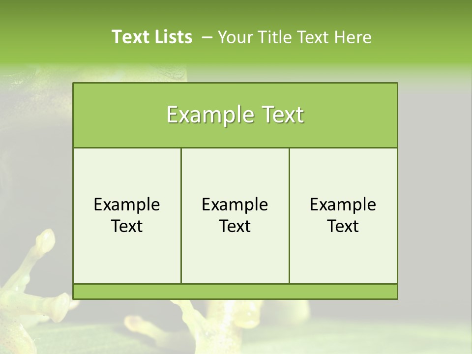 A Green Frog Sitting On Top Of A Leaf PowerPoint Template