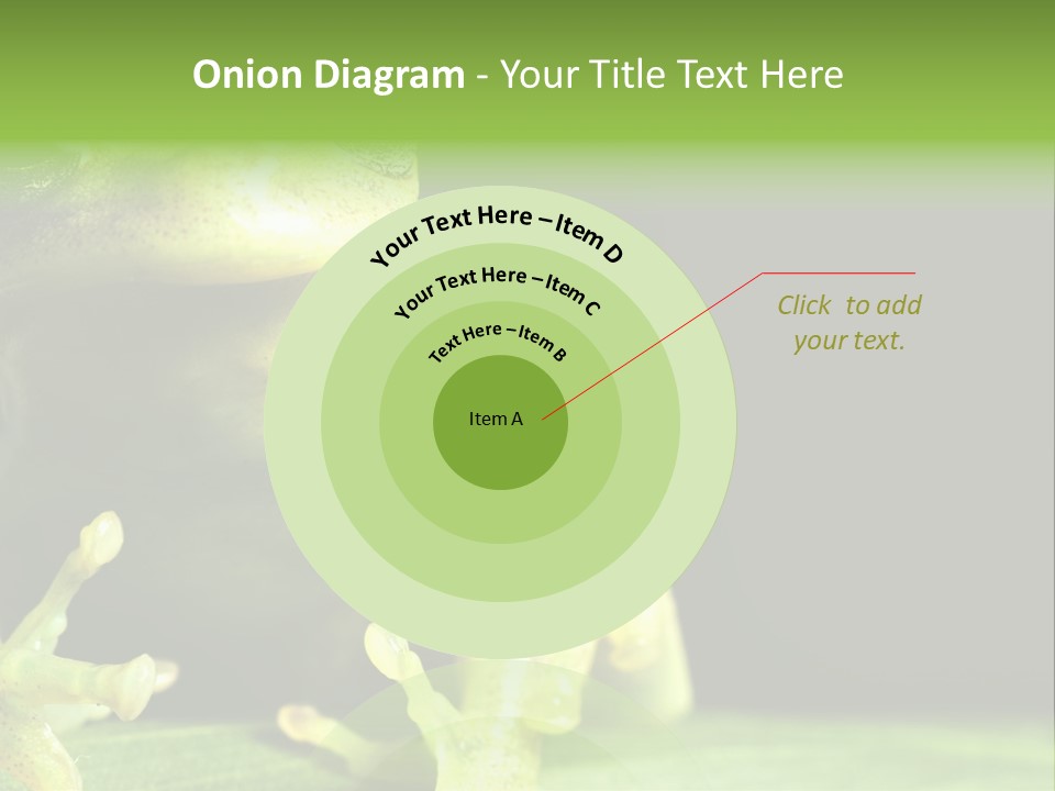 A Green Frog Sitting On Top Of A Leaf PowerPoint Template