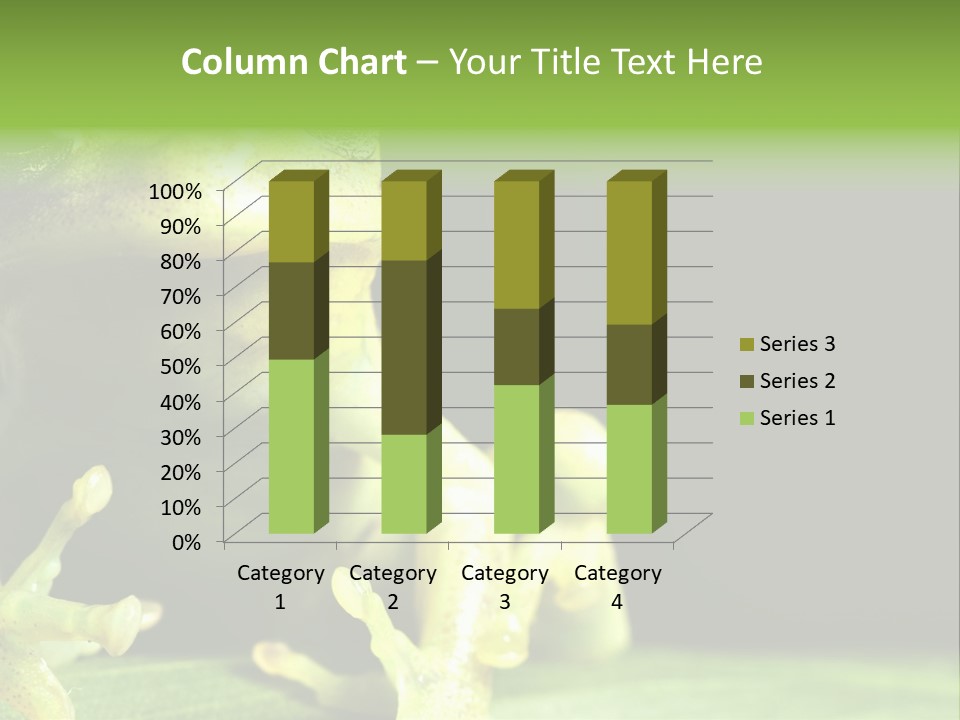 A Green Frog Sitting On Top Of A Leaf PowerPoint Template