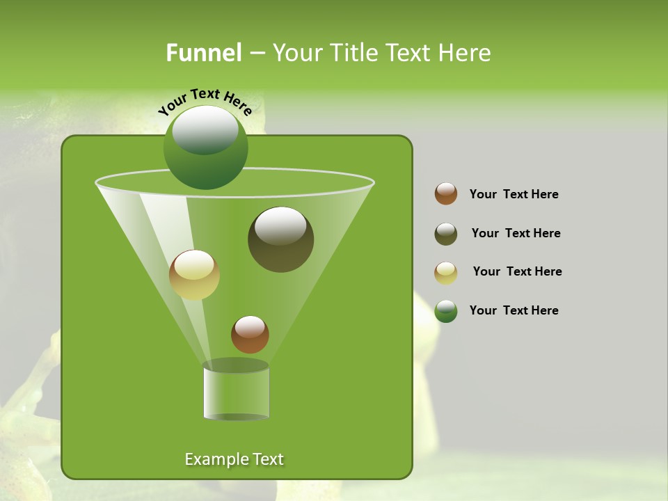 A Green Frog Sitting On Top Of A Leaf PowerPoint Template