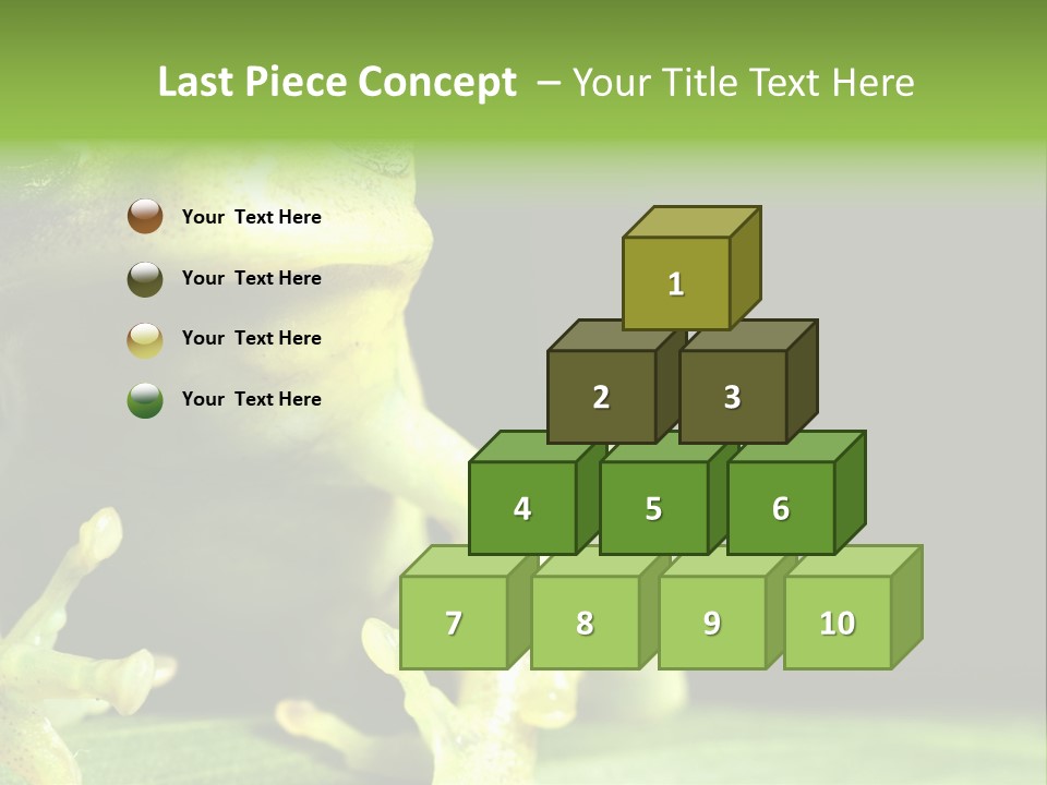 A Green Frog Sitting On Top Of A Leaf PowerPoint Template