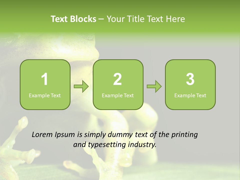 A Green Frog Sitting On Top Of A Leaf PowerPoint Template