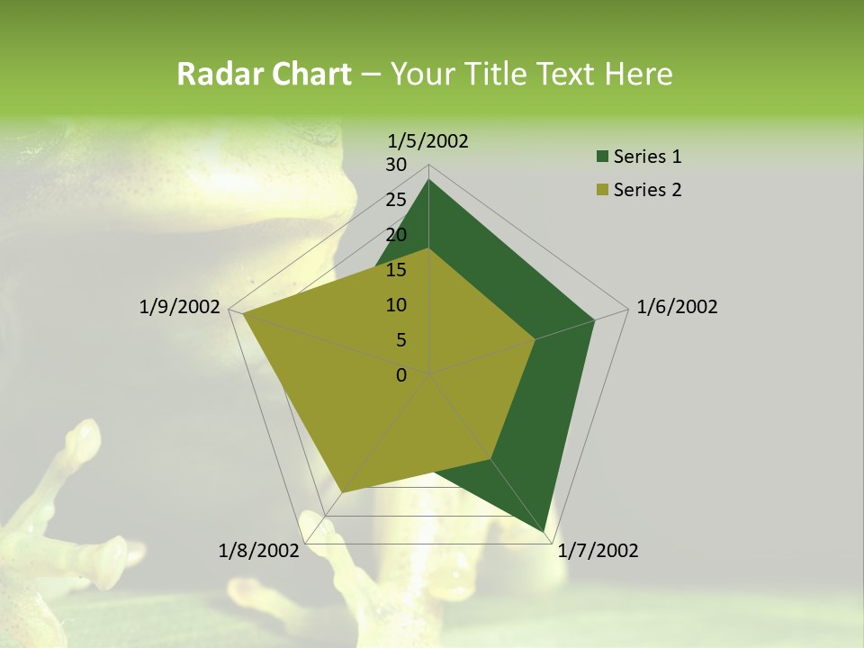 A Green Frog Sitting On Top Of A Leaf PowerPoint Template