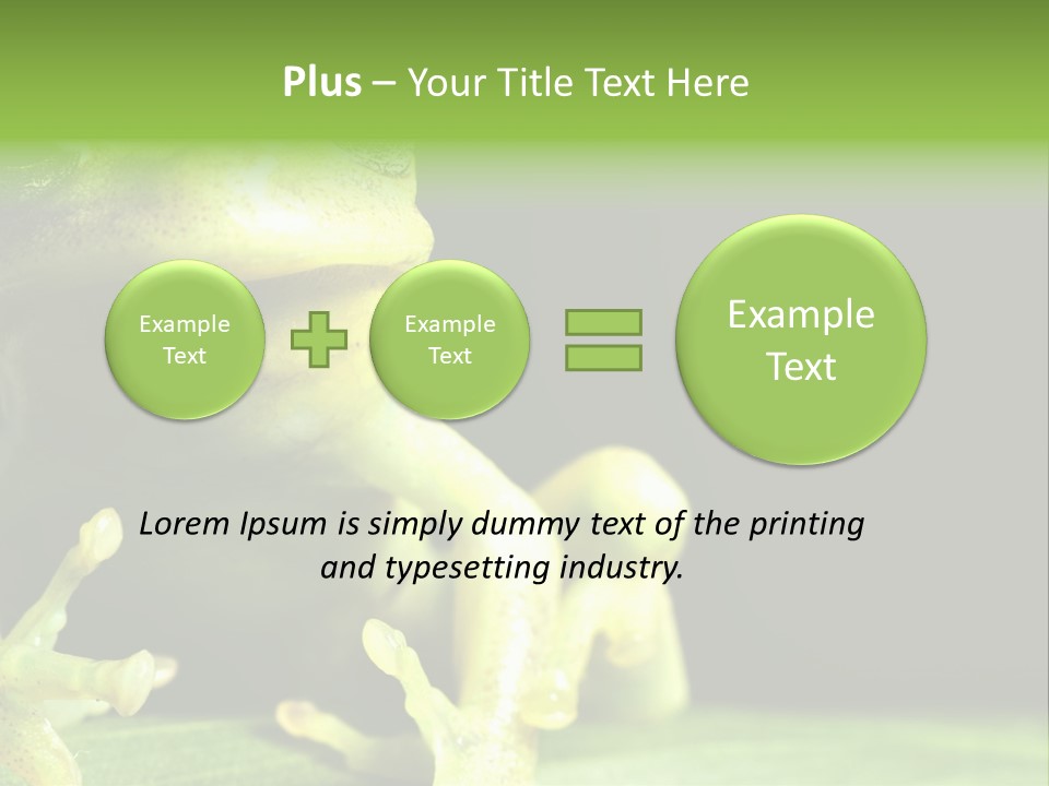 A Green Frog Sitting On Top Of A Leaf PowerPoint Template