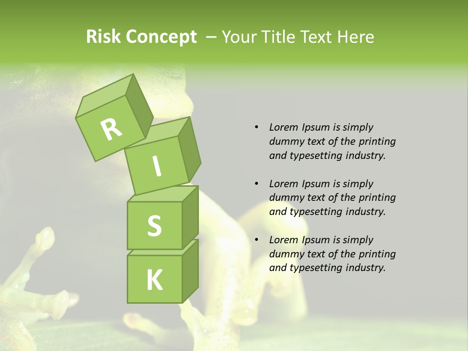 A Green Frog Sitting On Top Of A Leaf PowerPoint Template
