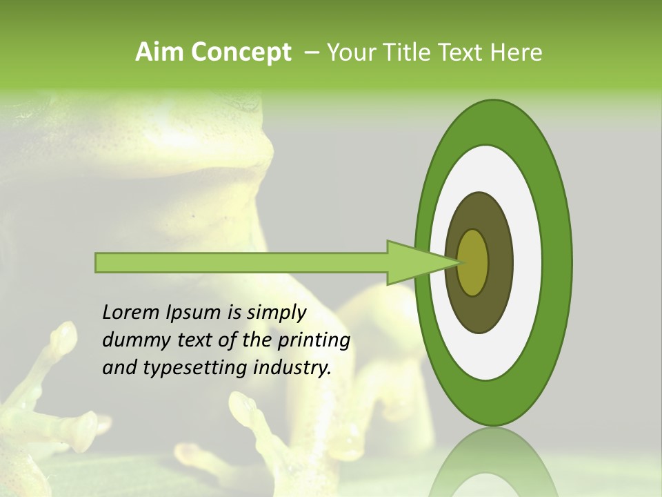 A Green Frog Sitting On Top Of A Leaf PowerPoint Template