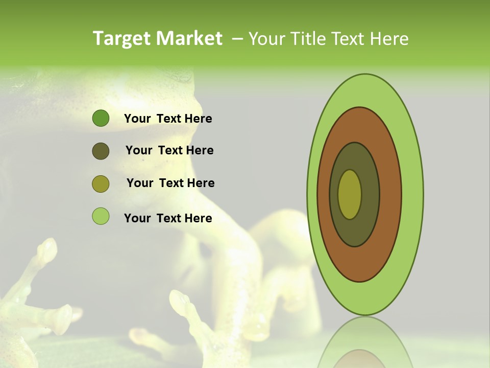 A Green Frog Sitting On Top Of A Leaf PowerPoint Template