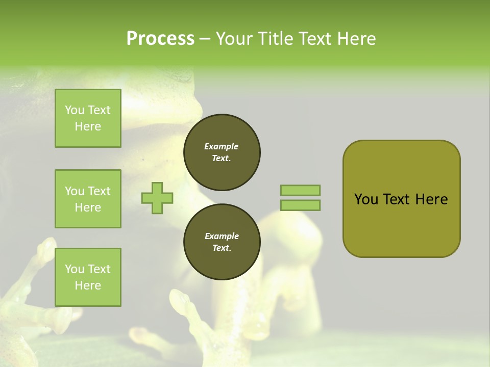A Green Frog Sitting On Top Of A Leaf PowerPoint Template