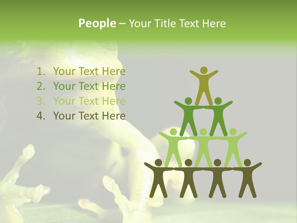 A Green Frog Sitting On Top Of A Leaf PowerPoint Template