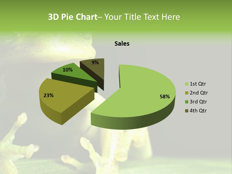 A Green Frog Sitting On Top Of A Leaf PowerPoint Template