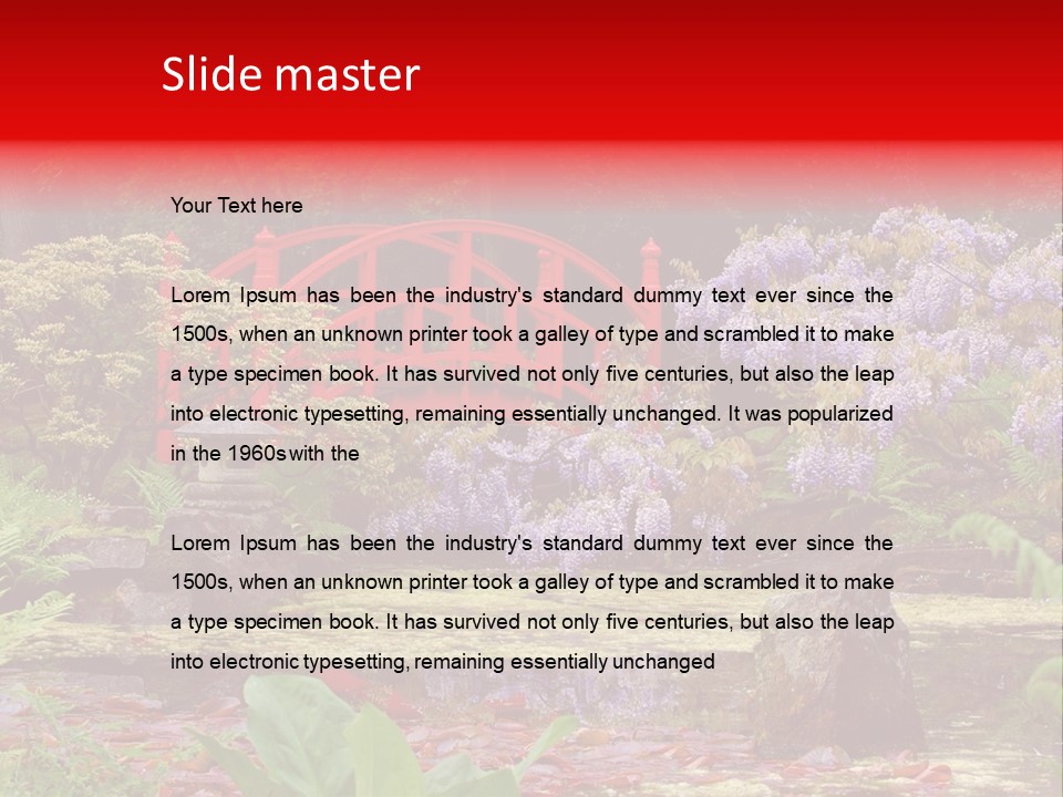 Pond House Garden PowerPoint Template