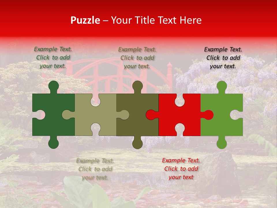 Pond House Garden PowerPoint Template