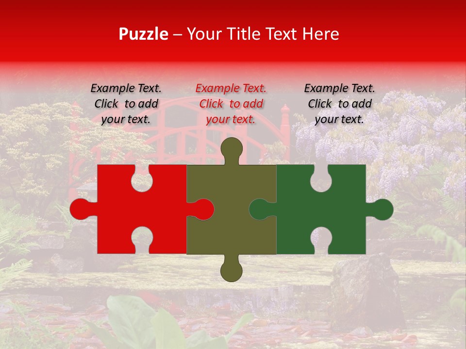 Pond House Garden PowerPoint Template