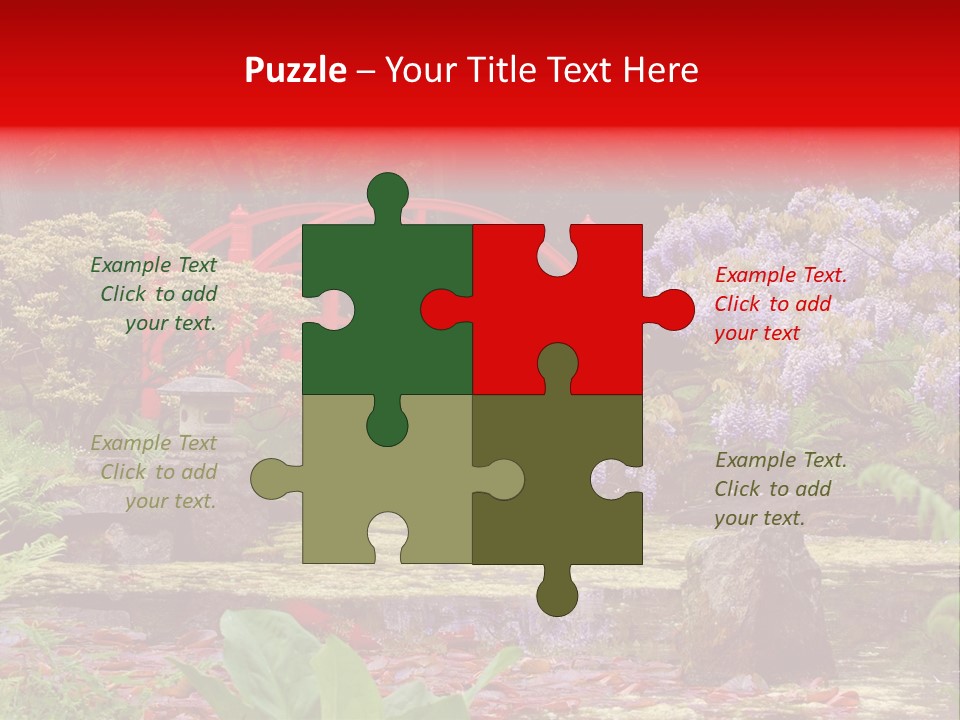 Pond House Garden PowerPoint Template
