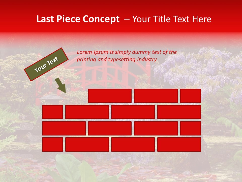 Pond House Garden PowerPoint Template