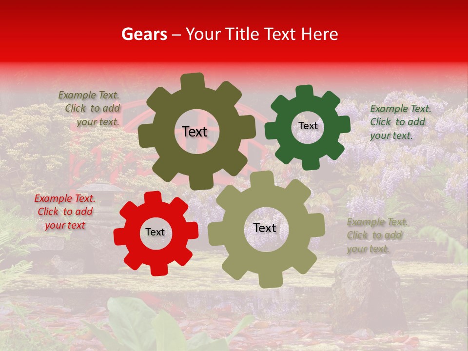 Pond House Garden PowerPoint Template